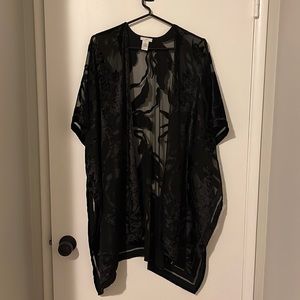 J. Jill Black Velvet Kimono